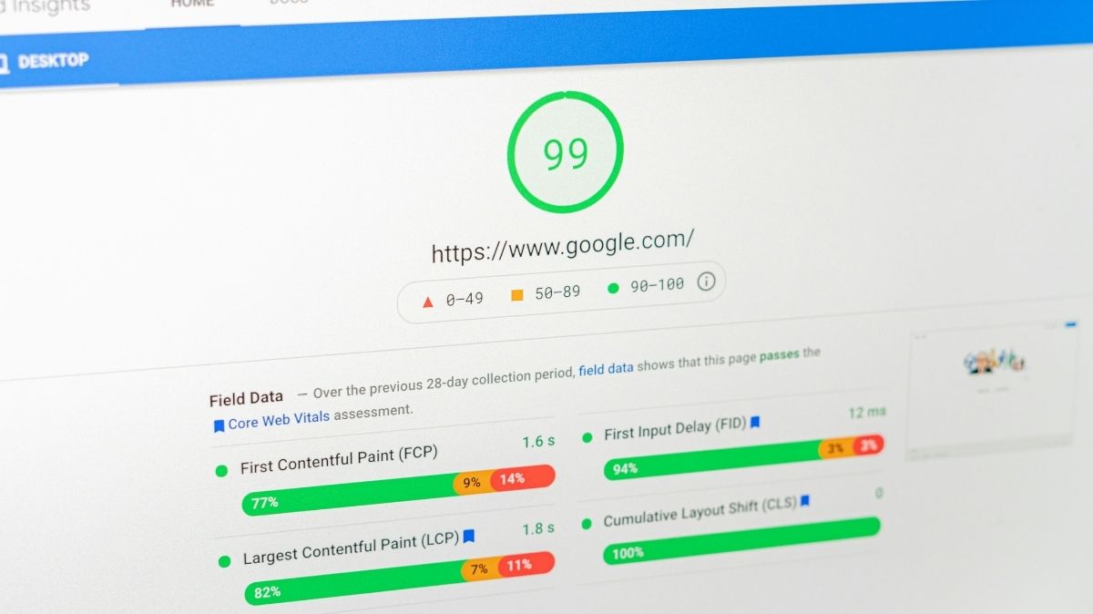 google pagespeed testi